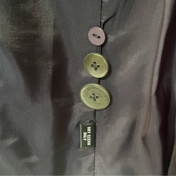 Vintage 80’s 90’s Linda Allard Ellen Tracey Wool Cashmere Plaid Blazer Size 12 - Picture 8 of 14